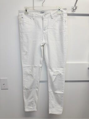 White Distressed Skinny Jeans